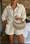 Women's Metal Handle Design Hand and Shoulder Bag Gold - 2
