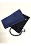Navy Blue Patchwork Denim Design Roll-Up Brush Holder Pen Holder - 4