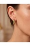 Arcelia Colorful Baguette Stone Geometric Hoop Steel Xuping Earrings - 6