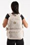 Unisex Cream School Bag, 16 Inch Laptop Bag, Crinkle Waterproof Fabric Backpack, 47X30X15Cm - 3