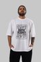 Graphic Designer Oversize Front Printed White T-Shirt 100% Cotton Streetwear Premium Comfortable Fit - 6