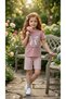 Girls' Summer T-Shirt Shorts Set Cotton Butterfly Print Casual Comfortable Two-Piece Set 2-3-4-5-6-7-8-9 Years Old - 3