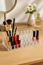 Transparent 16 Compartment Makeup Organizer 12×22×8 cm - 4