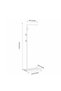 (bj16-White)Modern Freestanding Coat Rack with Marble Base & Hooks, Metal Garment Rack for Clothes, Bags & Shoes, for Entryway Bedroom - 3