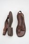 Valeria Rosetti Brown Women's Stone Detailed Daily Stylish Comfortable Sole Casual Genuine Leather Flip-Flop Sandals - 3