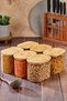 6-Piece 1.4 Liter Borosilicate Glass Jar with Bamboo Lid Ckr4554
