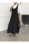 Black T-Shirt Detailed Casual Two-Piece Dress Set - 4131 - 3