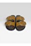 Cork Sole Buckle Women's Slippers