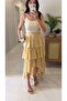 Postna Yellow Linen Skirt - 4