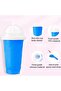 Slushy Cup, Frozen Magic Slushie Maker, Squeeze Cup, Makes Smoothies, Milkshakes, Shakes, No Machines, For Kids, Teens, Adults, Yellow (Blue, 15x7.5 cm) - 2