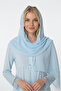 Women's Blue Lace Detailed Chiffon Maternity Shawl - 2