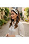 Handcrafted Cream Parrot Embroidered Headband
