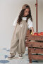 Elastic Cuffed Jumpsuit Beige