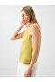 Oil Green Round Neck Woven Blouse - 3
