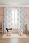 Mother Duck and Her Baby Patterned Children's Baby Room Background Curtain (Single Panel Pricing)