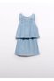 Abel Lula Girl's Pleated Evening Dress Skirt Set Blue - 2