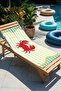 Crab Themed Striped Marine Beach Towel-Mediterranean Style Green Red Quick Drying Microfiber Towel - 6