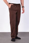 Men's Baggy Fit Linen Fabric Elastic Waist Comfortable Cut Pants - 5