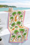 Tropical Leopard Palm Beach Towel-Bohemian Summer Themed Exotic Marine Quick Dry Microfiber Towel - 6