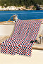 Polka Dot Modern Stylish Beach Towel - Red Navy Blue Geometric Minimalist Quick Dry Beach Cover-Up - 4