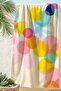 Abstract Colorful Beach Towel - Pastel Tropical Geometric Pool Sea Bath Quick Dry Seaside Cover-Up - 7