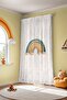 Dotted Rainbow Patterned Children's Baby Room Background Curtain (Single Wing Pricing) - 4