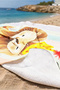 Boy's Beach Towel with Lion Figure - Cute Quick-Dry Microfiber Towel Cover with Pastel Stripes - 3