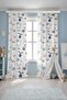 Cute Rabbits Patterned Children's Baby Room Background Curtain (Single Wing Pricing)