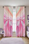 Pink Bow Patterned Children's Baby Room Background Curtain (Single Wing Pricing) - 2
