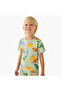Crew Neck Short Sleeves T-shirt with Dinosaur Print