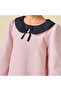Peter Pan Collar Long Sleeves Dress with Pearl Embellishment - 4