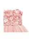 Flower Embellished Evening Dress - 5