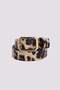 Women's 110cm Gold Buckle Leopard Patterned Women's Belt