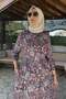 Rengin Shawl Patterned Shirt Dress Pink - 5
