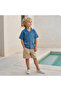 Knee Length Buttoned Waist Shorts with Pockets - 2