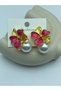 Pearl detailed pink earrings - 26vipk22 - 2