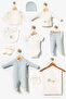 Masal Treni̇ Newborn 100% Cotton Hospital Release Zibin Set