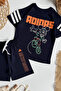 Boys Mickey Mouse Printed T-Shirt and Shorts Set Navy Blue