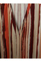 Mixed V-Neck Striped Belted Dress - 6