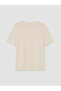 Beige Crew Neck Patterned Women's T-Shirt - 8