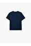 Printed Detailed Cotton Short Sleeve Crew Neck T-Shirt - 4