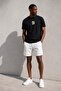 Men's floral random growth print t-shirt - black - 2
