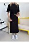 Black Belted Modal Dress - 4