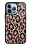 iPhone 13 Pro Rose Gold Leopard Design Glossy Phone Case