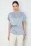 Rose Brooch Crinkled Fabric Blouse - 2