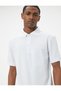 Polo Collar T-Shirt Slim Fit Snap Button Detail Short Sleeve Cotton - 2