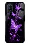 Oppo A52 Purple Galaxy Butterfly Design Glossy Phone Case