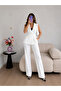 Waist-Tied Pleated Vest Trousers Blazer Suit - 3