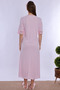 Maternity Nightgown Set with Nursing Features and Robe Effortt - Pink - 6