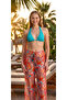 Women's Colorful Patterned Tulle Beach Pants Pareo - 2